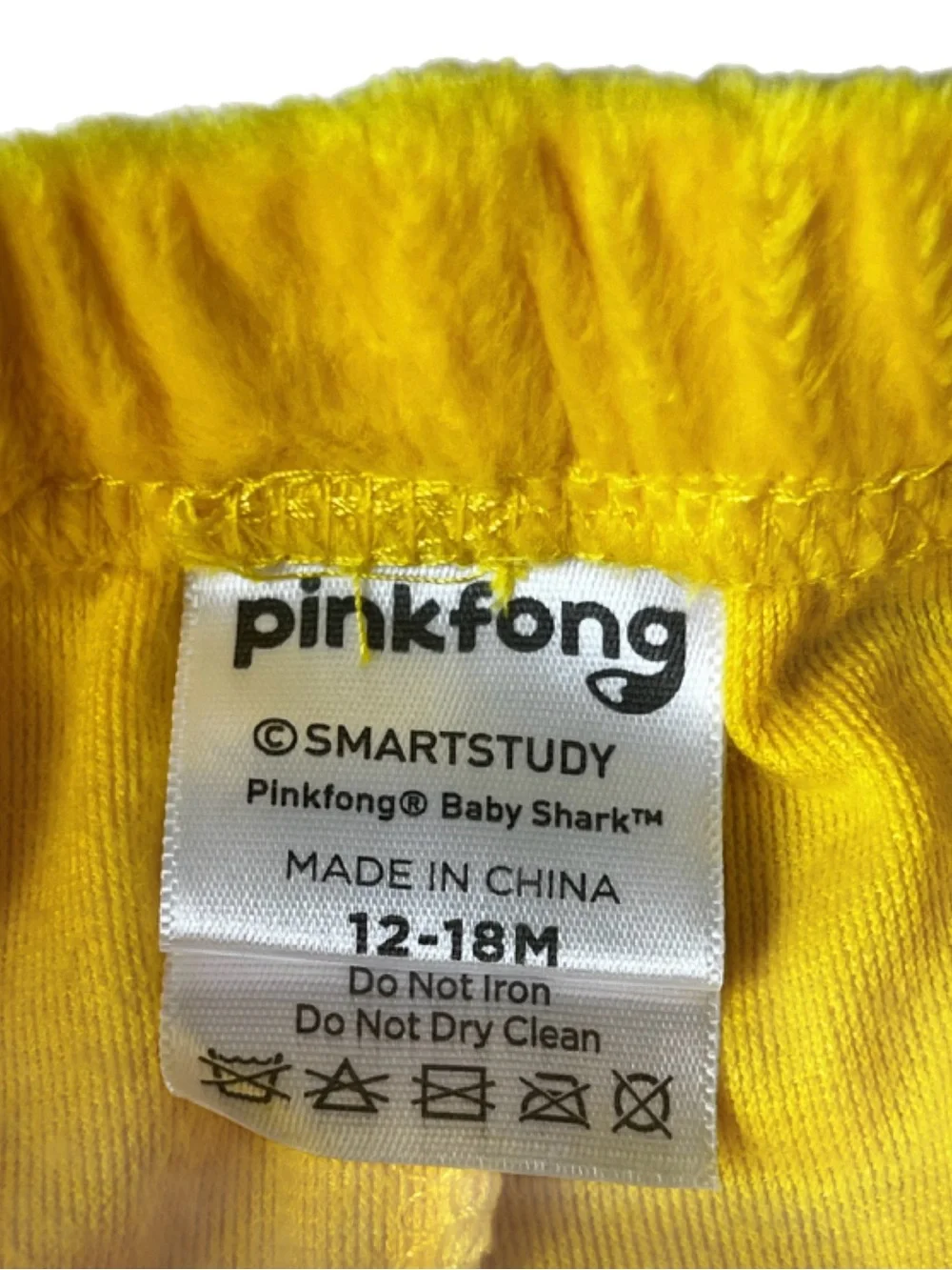 Baby Shark Pinkfong Infant 12-18 Months Yellow Costume Spirit Halloween